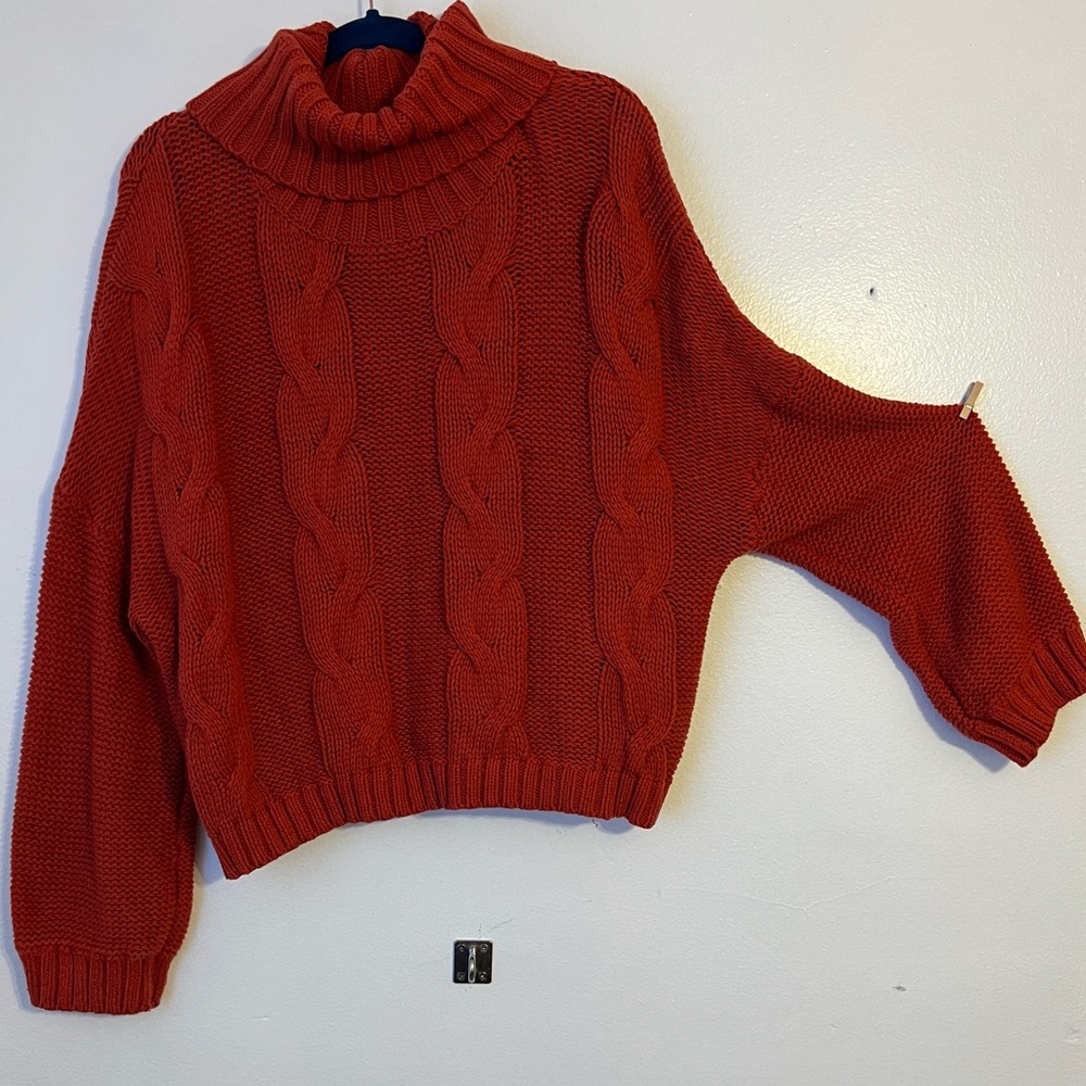 High turtleneck sweater